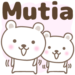 Cute bear stickers name, Mutia