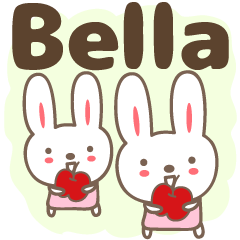 Cute rabbit stickers name, Bella