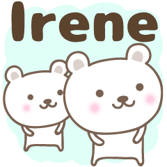 Cute bear stickers name, Irene