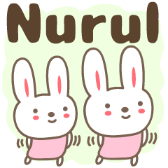 Cute rabbit stickers name, Nurul