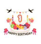 年齢の誕生日お祝いケーキ(1～40歳)（個別スタンプ：1）