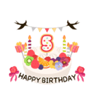 年齢の誕生日お祝いケーキ(1～40歳)（個別スタンプ：5）