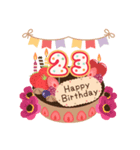 年齢の誕生日お祝いケーキ(1～40歳)（個別スタンプ：23）
