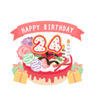 年齢の誕生日お祝いケーキ(1～40歳)（個別スタンプ：24）
