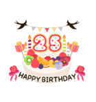 年齢の誕生日お祝いケーキ(1～40歳)（個別スタンプ：25）