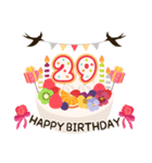 年齢の誕生日お祝いケーキ(1～40歳)（個別スタンプ：29）