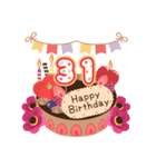 年齢の誕生日お祝いケーキ(1～40歳)（個別スタンプ：31）