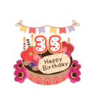 年齢の誕生日お祝いケーキ(1～40歳)（個別スタンプ：35）