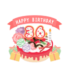 年齢の誕生日お祝いケーキ(1～40歳)（個別スタンプ：36）