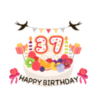年齢の誕生日お祝いケーキ(1～40歳)（個別スタンプ：37）