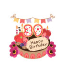 年齢の誕生日お祝いケーキ(1～40歳)（個別スタンプ：39）